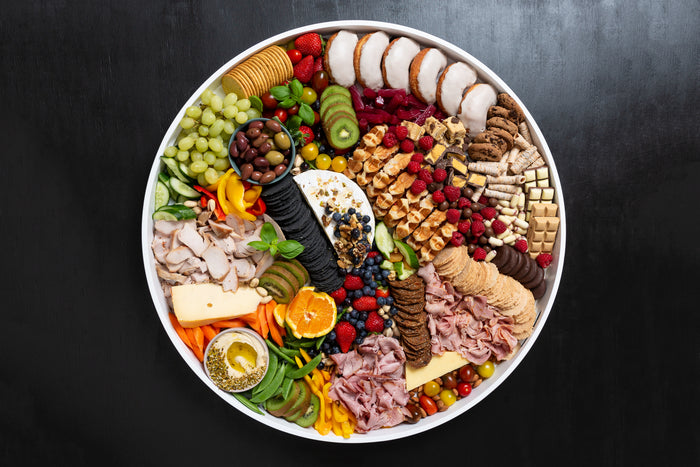 Round grazing platter
